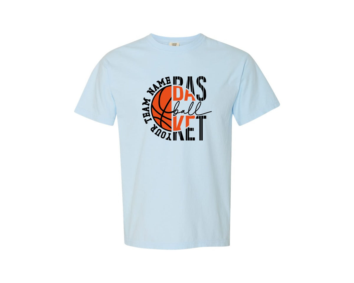 brand:Comfort Colors|color:Chambray|Basketball 6 Graphic T-Shirt