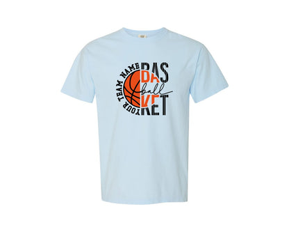 brand:Comfort Colors|color:Chambray|Basketball 6 Graphic T-Shirt