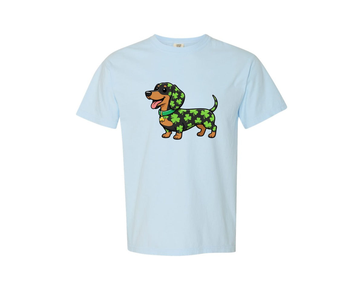 brand:Comfort Colors|color:Chambray|St Patricks Day Dog 2 Graphic T-Shirt