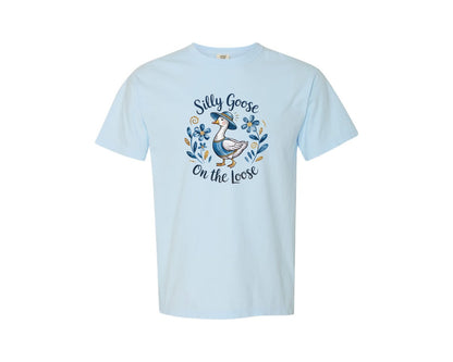 brand:Comfort Colors|color:Chambray|Silly Goose On The Loose Mama Goose Graphic T-Shirt