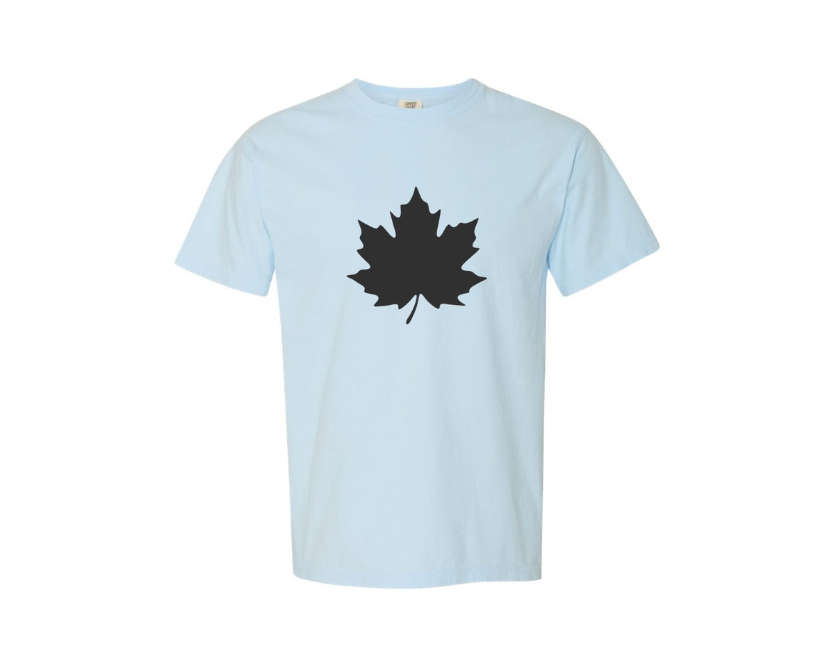brand:Comfort Colors|color:Chambray|Maple Leaf Maple Leaf Fall Graphic T-Shirt
