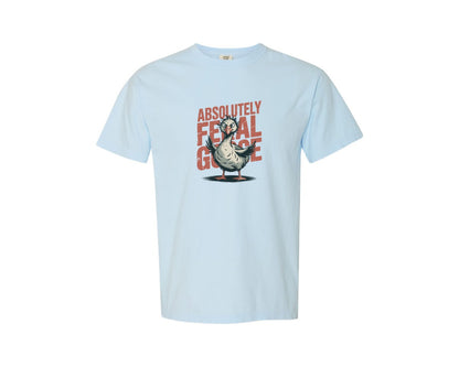 brand:Comfort Colors|color:Chambray|Absolutely Feral Goose Funny Animal Graphic T-Shirt