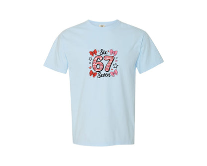 brand:Comfort Colors|color:Chambray|6 7 Valentine Trendy Valentine Graphic T-Shirt