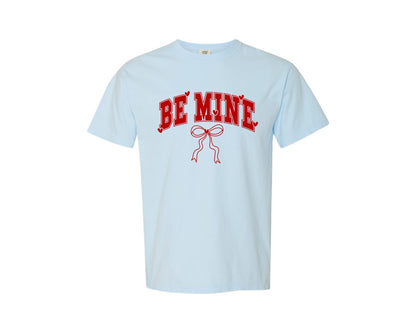 brand:Comfort Colors|color:Chambray|Valentines Day Be Mine Coquette Graphic T-Shirt