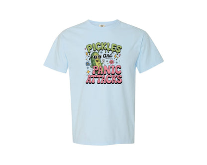 brand:Comfort Colors|color:Chambray|Pickles And Panic Attacks Sarcastic Graphic T-Shirt