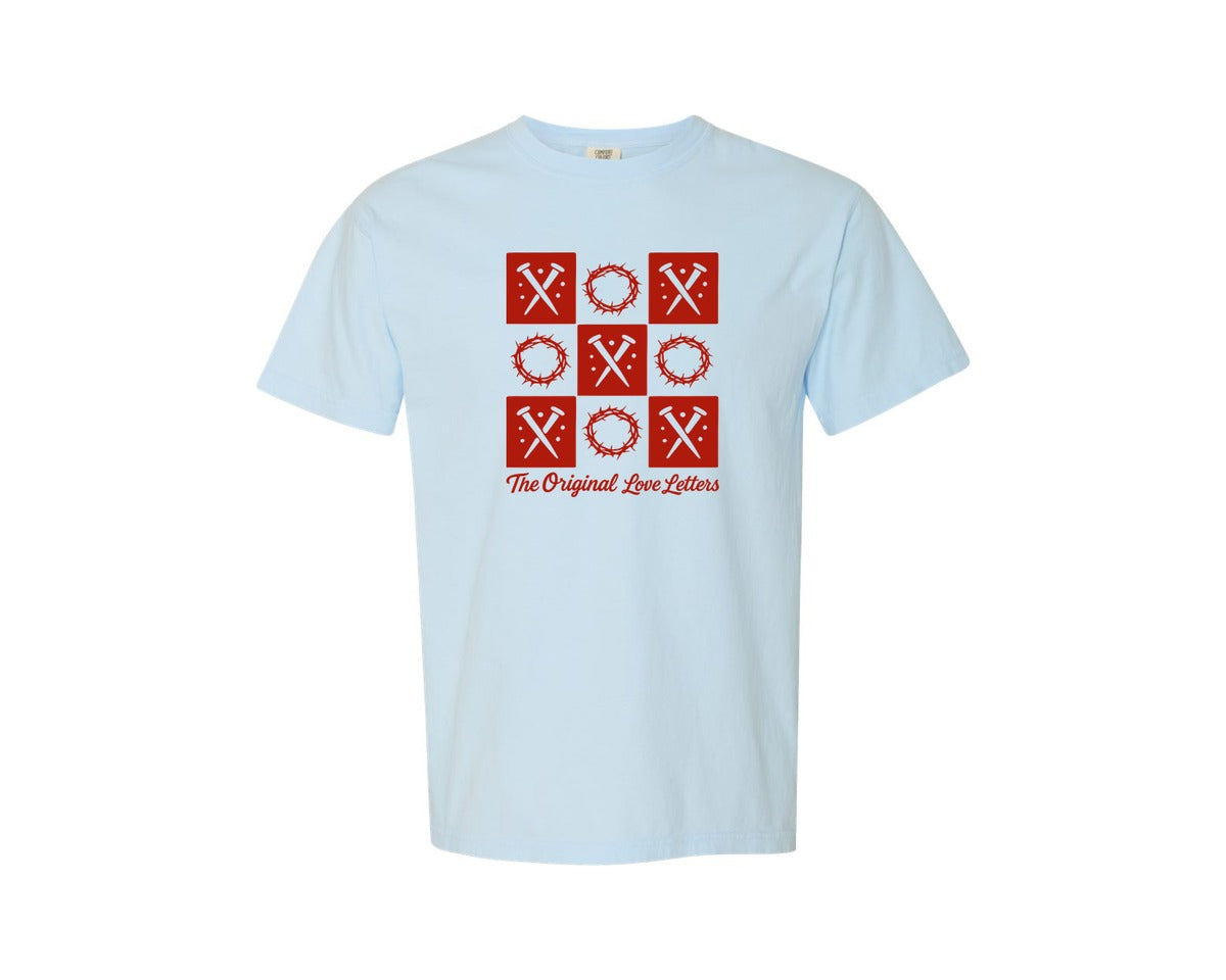 brand:Comfort Colors|color:Chambray|Xoxo The Original Love Letters Love Graphic T-Shirt