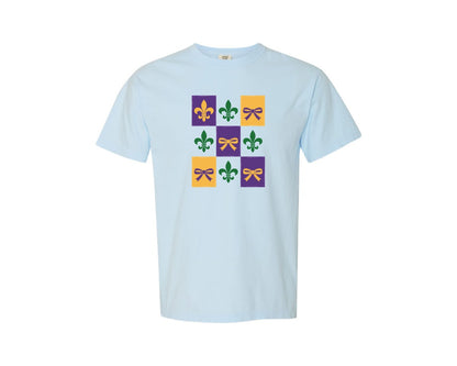 brand:Comfort Colors|color:Chambray|Mardi Gras Brushstroke Graphic T-Shirt