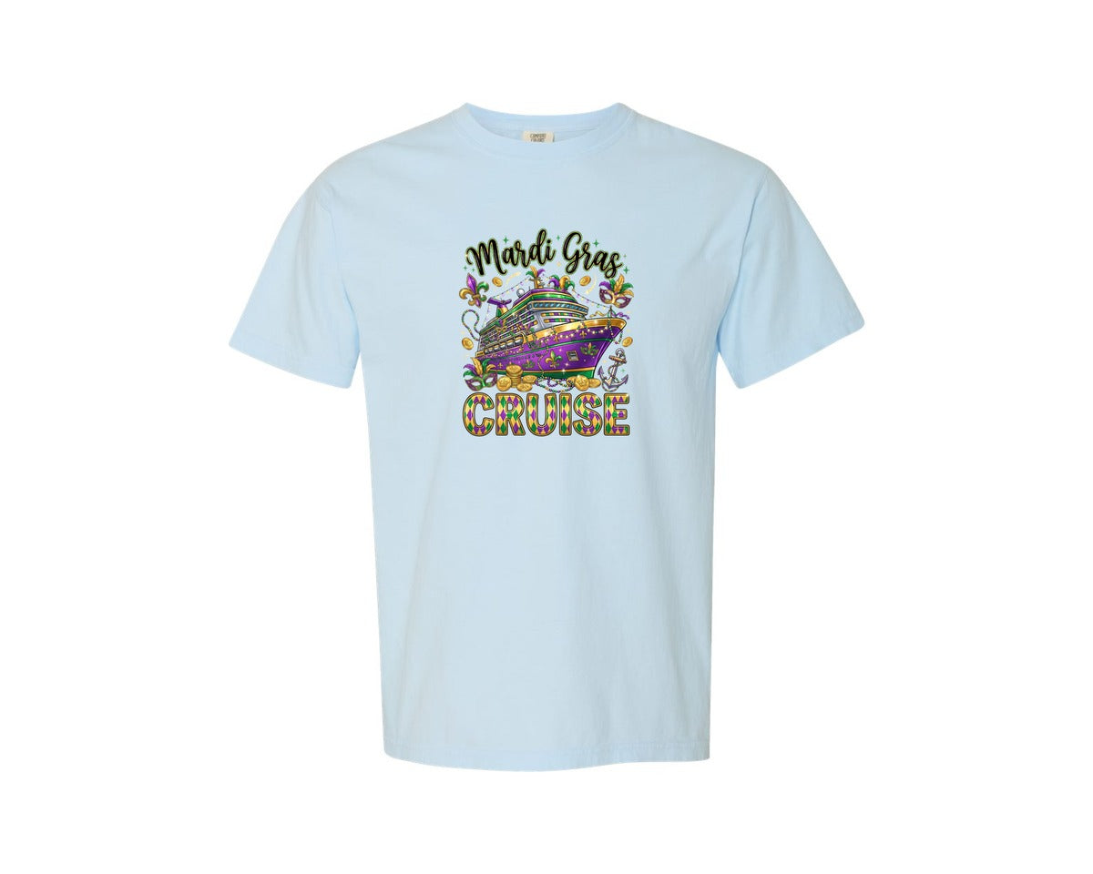 brand:Comfort Colors|color:Chambray|Mardi Gras Cruise 2 Graphic T-Shirt
