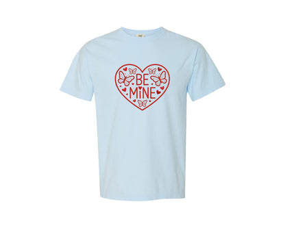 brand:Comfort Colors|color:Chambray|Valentines Be Mine Valentine 6 Graphic T-Shirt