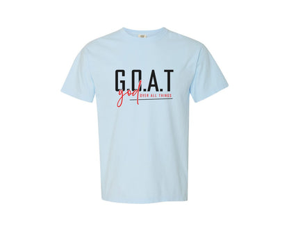 brand:Comfort Colors|color:Chambray|God Over All Things Shirt Design Graphic T-Shirt