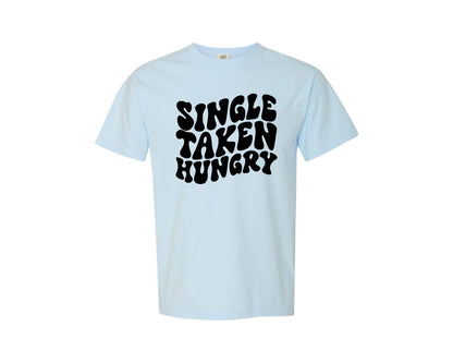 brand:Comfort Colors|color:Chambray|Single Taken Hungry 40 Graphic T-Shirt