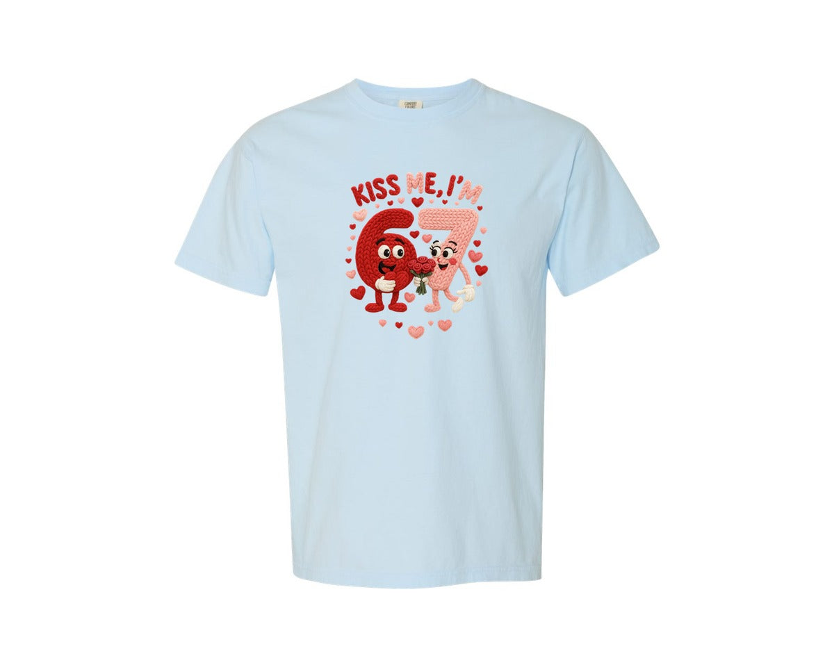 brand:Comfort Colors|color:Chambray|67 Valentines Day Valentine Graphic T-Shirt