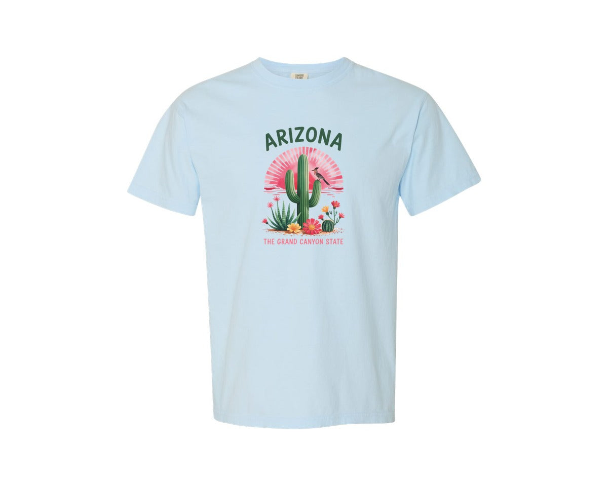brand:Comfort Colors|color:Chambray|Arizona The Grand Canyon State Graphic T-Shirt
