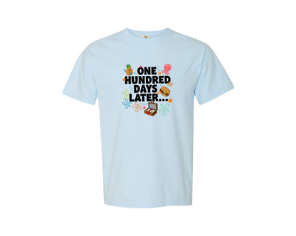 brand:Comfort Colors|color:Chambray|One Hundred Days Later 4 Graphic T-Shirt