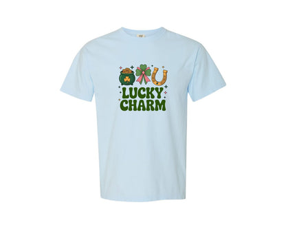 brand:Comfort Colors|color:Chambray|Lucky Charm St Patricks Day 8 Graphic T-Shirt
