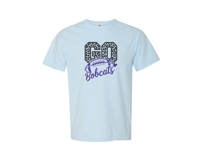 brand:Comfort Colors|color:Chambray|Bobcats Football Shirt Sports Team 5 Graphic T-Shirt