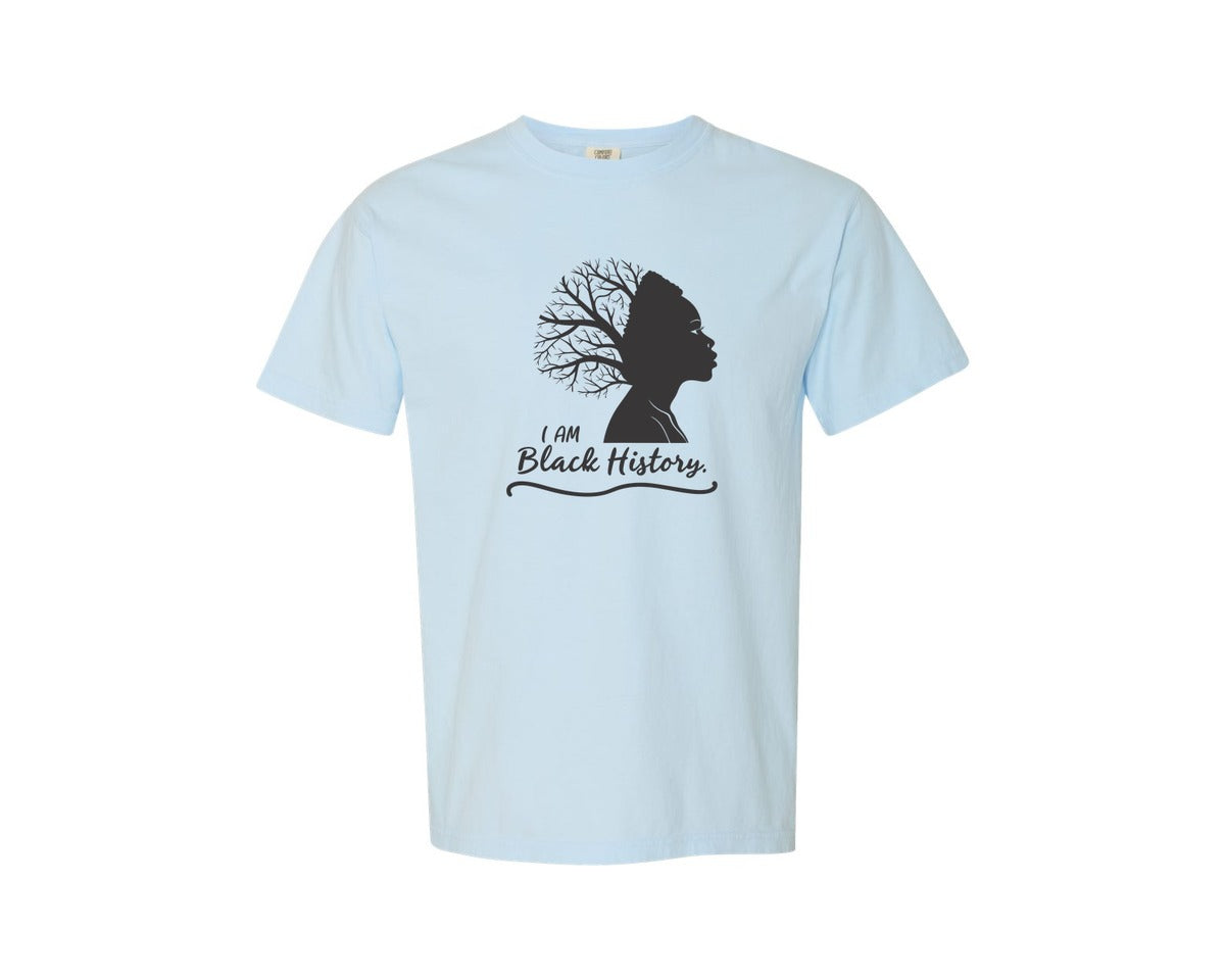 brand:Comfort Colors|color:Chambray|I Am Black History Black History 3 Graphic T-Shirt
