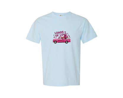 brand:Comfort Colors|color:Chambray|Loads Of Love Valentine Day Graphic T-Shirt