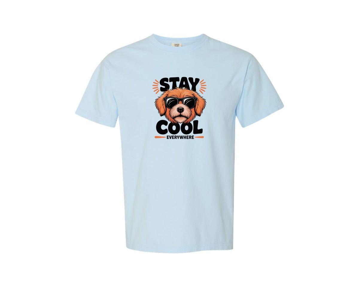 brand:Comfort Colors|color:Chambray|Stay Cool Everywhere Dog Graphic T-Shirt