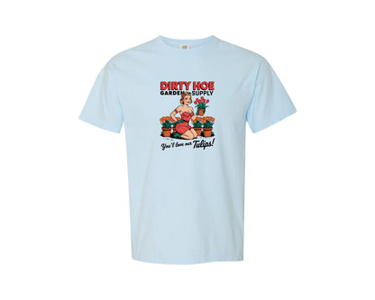 brand:Comfort Colors|color:Chambray|Funny Retro Sassy Lady Plant Lover Graphic T-Shirt