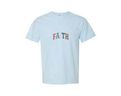brand:Comfort Colors|color:Chambray|Faith Christian Religious Graphic T-Shirt