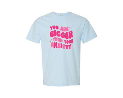brand:Comfort Colors|color:Chambray|Retro Anxiety Mental Health Design Graphic T-Shirt