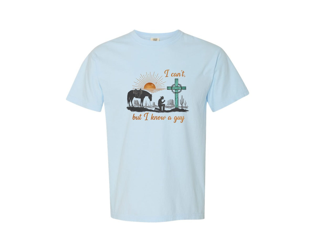 brand:Comfort Colors|color:Chambray|I Cant But I Know A Guy Graphic T-Shirt
