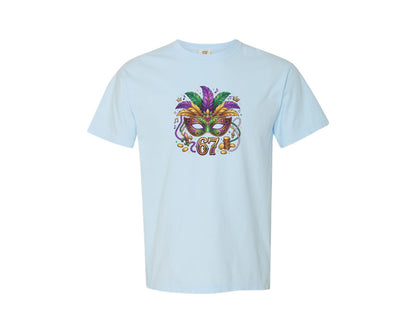 brand:Comfort Colors|color:Chambray|Six Seven 67 Mardi Gras Meme 2 Graphic T-Shirt
