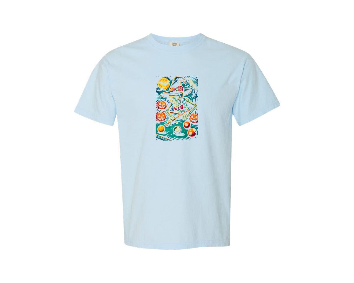 brand:Comfort Colors|color:Chambray|Halloween Billiards Night Tshirt Graphic T-Shirt