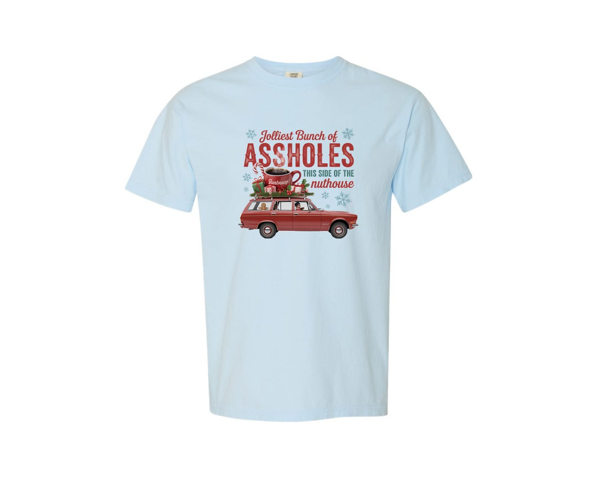 brand:Comfort Colors|color:Chambray|Jolliest Bunch Of Assholes This Side Of 6 Graphic T-Shirt