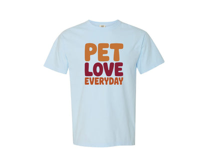 brand:Comfort Colors|color:Chambray|Pet Love Everyday Graphic T-Shirt