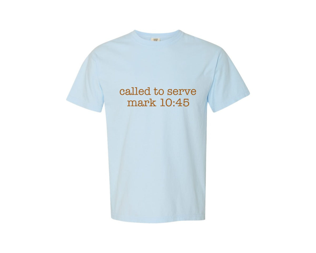 brand:Comfort Colors|color:Chambray|Called To Serve Christian 1045 Graphic T-Shirt