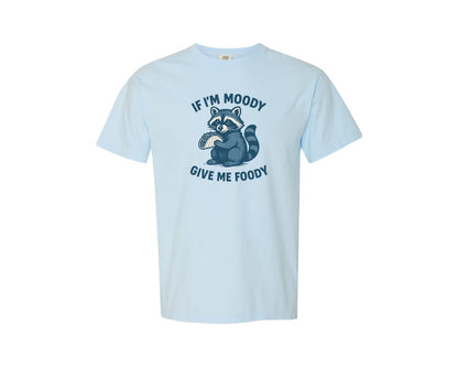 brand:Comfort Colors|color:Chambray|If Im Give Me Foody Raccoon T Shirt Graphic T-Shirt
