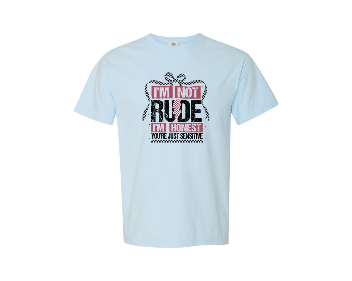 brand:Comfort Colors|color:Chambray|Im Not Rude Snarky Sarcastic 2 Graphic T-Shirt