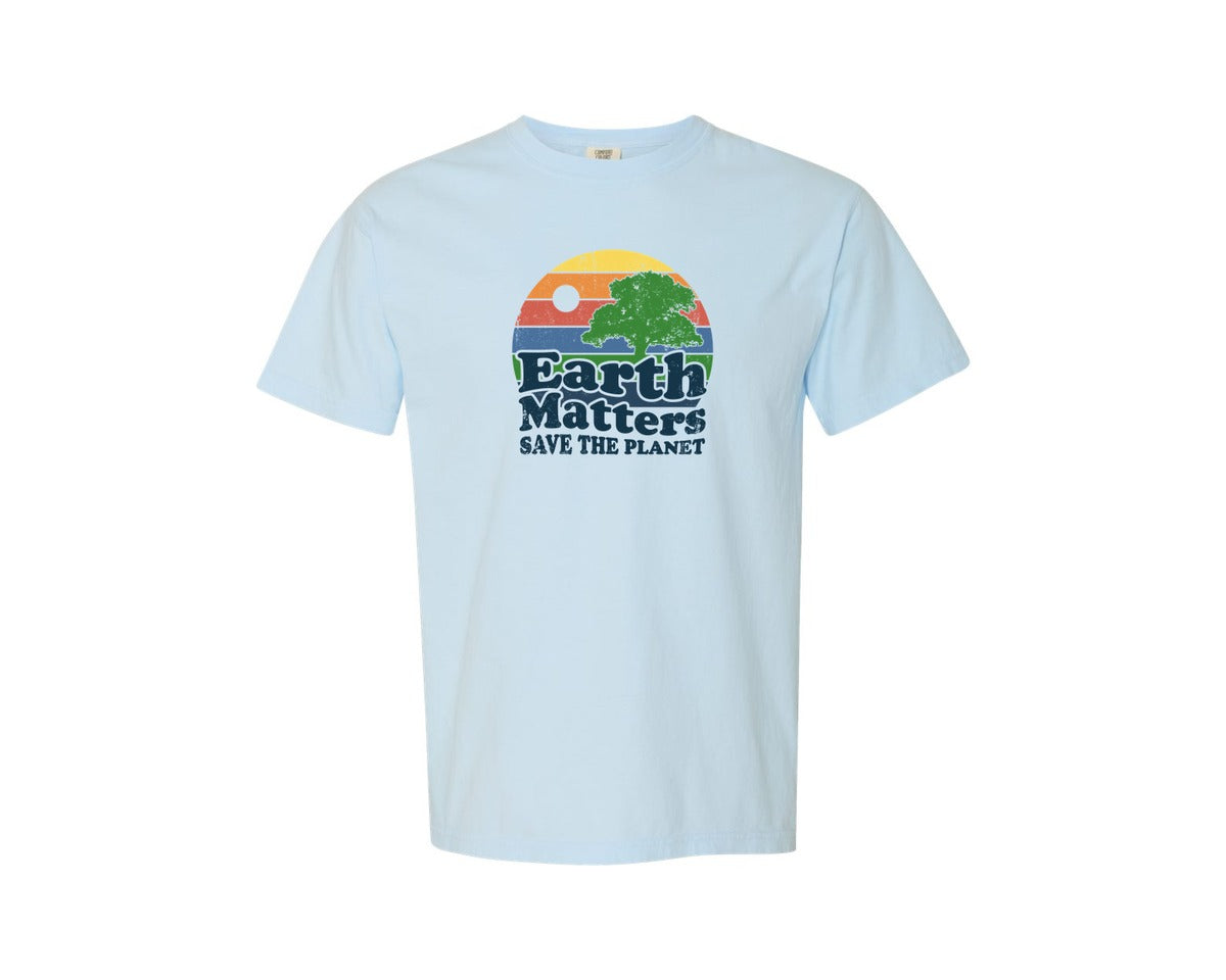brand:Comfort Colors|color:Chambray|Earth Matters Save The Planet T Shirt Graphic T-Shirt