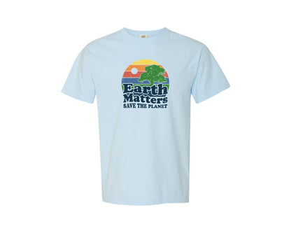 brand:Comfort Colors|color:Chambray|Earth Matters Save The Planet T Shirt Graphic T-Shirt