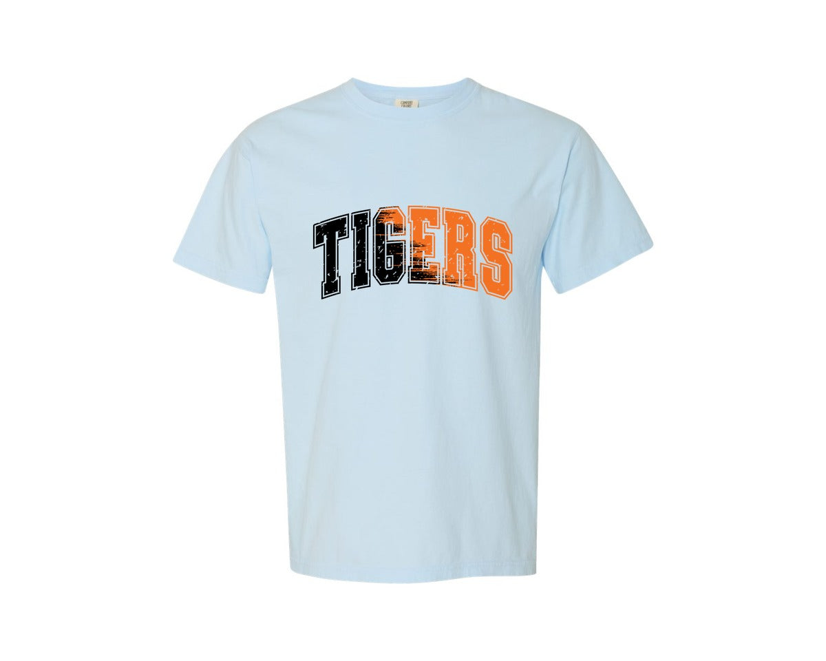 brand:Comfort Colors|color:Chambray|Tigers Mascot School Spirit Tiger Graphic T-Shirt