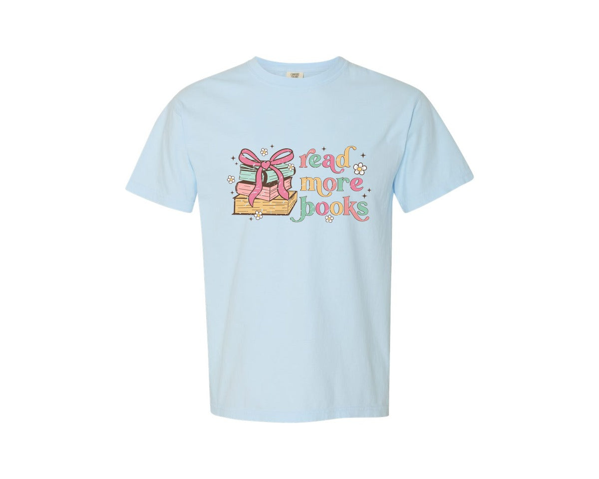 brand:Comfort Colors|color:Chambray|Read More Books Bookish Book Lover Graphic T-Shirt