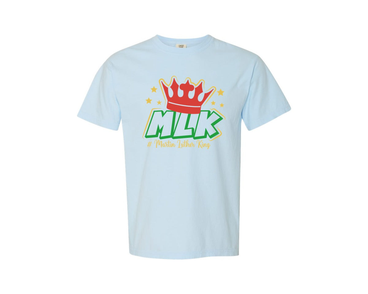 brand:Comfort Colors|color:Chambray|Mlk File Black History Month Quote 5 Graphic T-Shirt