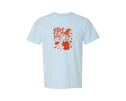 brand:Comfort Colors|color:Chambray|Halloween Vintage Witch Graphic T-Shirt