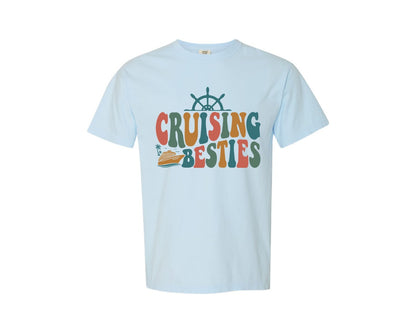 brand:Comfort Colors|color:Chambray|Friends Cruise Trip Cruising Besties Graphic T-Shirt