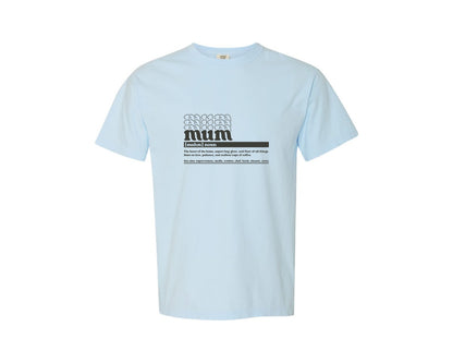 brand:Comfort Colors|color:Chambray|Mother Mum Funny Definition Graphic T-Shirt