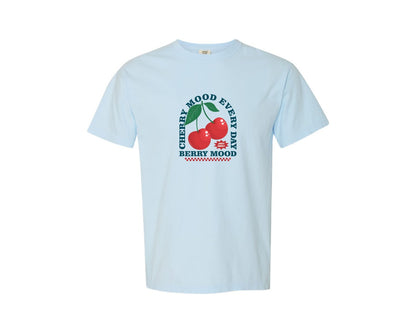 brand:Comfort Colors|color:Chambray|Vintage Cherry Urban Illustratio Design Graphic T-Shirt