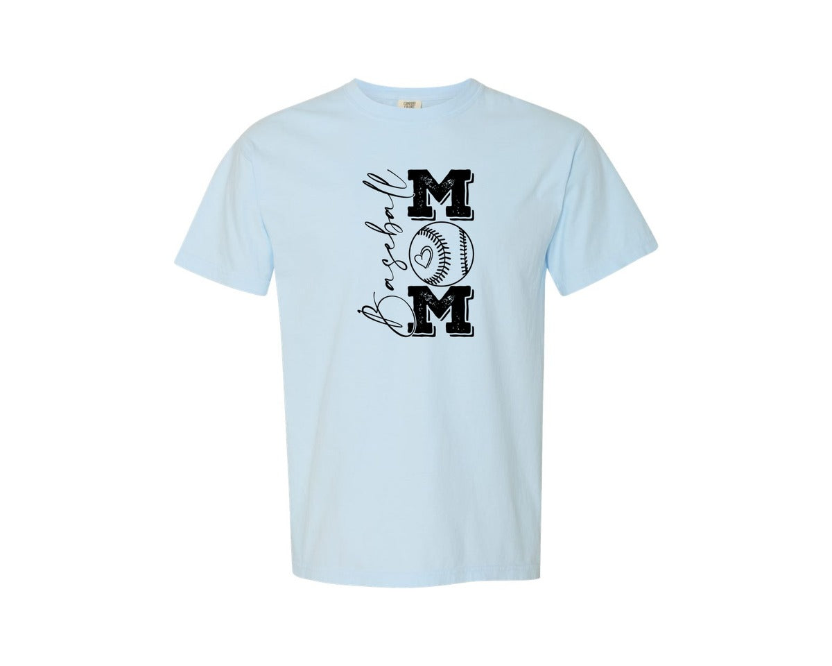 brand:Comfort Colors|color:Chambray|Baseball Mama 16 Graphic T-Shirt
