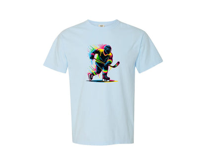 brand:Comfort Colors|color:Chambray|Ice Hockey T Shirt Design 4 Graphic T-Shirt