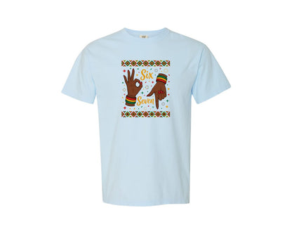 brand:Comfort Colors|color:Chambray|Six Seven Funny Viral Meme Black History Graphic T-Shirt