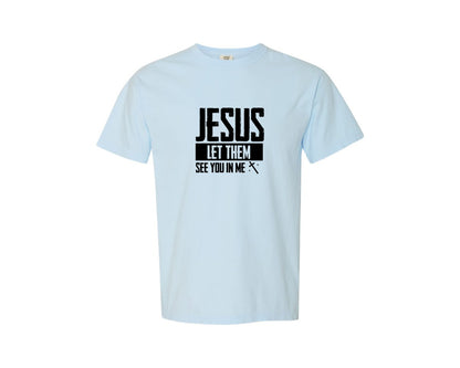 brand:Comfort Colors|color:Chambray|Christian Bible Verse Faith Shirt Graphic T-Shirt