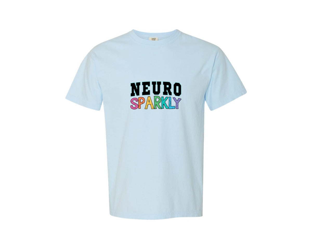 brand:Comfort Colors|color:Chambray|Neuro Sparkly Autism Spectrum Adhd 3 Graphic T-Shirt