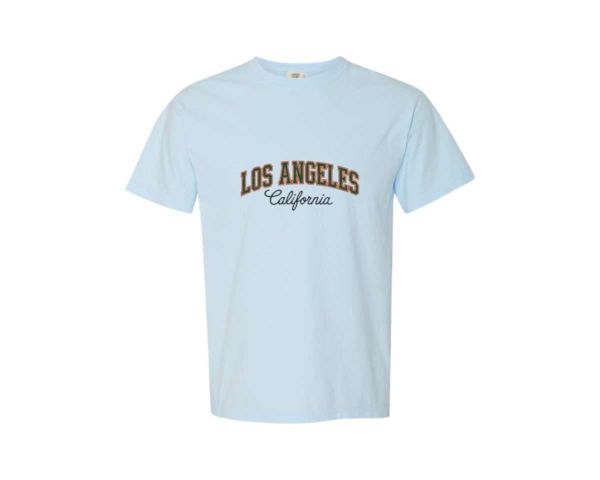 brand:Comfort Colors|color:Chambray|Vintage Los Angeles California Graphic T-Shirt