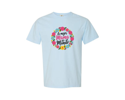 brand:Comfort Colors|color:Chambray|Spanish Mothers Day 6 Graphic T-Shirt